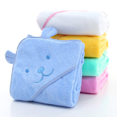 Toalla de Baño Infantil de Algodón con Osito Bordado - Image 13