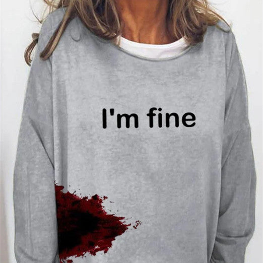 Sudadera Holgada de Manga Larga para Halloween
