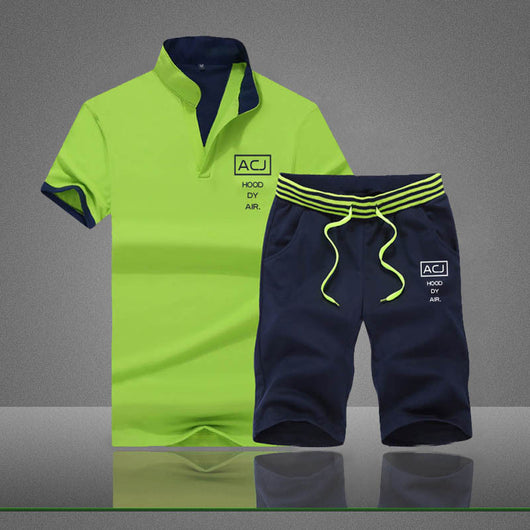 Conjunto Deportivo Casual para Hombre - Camiseta Cuello Mao Manga Corta - Image 7