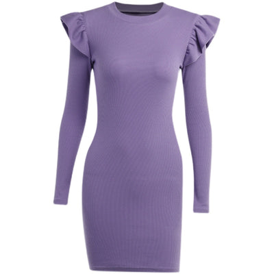Vestido Largo de Manga Larga con Detalle de Costura en Madera - Image 5