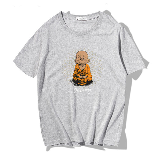 Playera Suelta Estampada Cuello Redondo Manga Corta para Hombre - Image 6