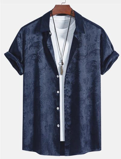Camisa Suelta Estampada Moderna para Hombre - Image 7
