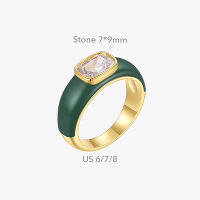 Anillo de Moda con Zircón Brillante Efecto Goteo - Image 6