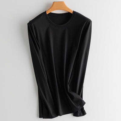 Camiseta Básica de Cuello Redondo Manga Larga Otoño - Image 15