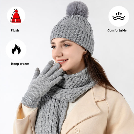 Conjunto Térmico de Invierno: Gorro, Bufanda y Guantes en Lana - Image 2