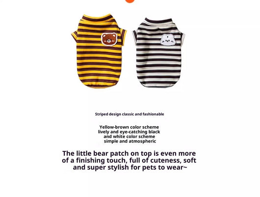Ropa Ligera a Rayas para Mascotas - Gatos y Perros Pequeños - Image 11