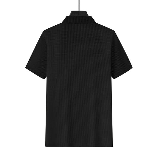 Polo Deportivo Hombre Cuello V Tejido Waffle Manga Corta Suelta - Image 47