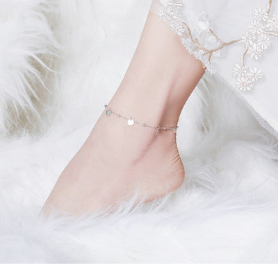 Pulsera de Tobillo Plata 925 Chapada en Oro Blanco - Image 19
