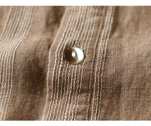 Camisa Manga Corta Hombre Algodón y Lino - Verano Fresco y Cómodo - Image 12