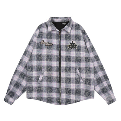 Camisa Chaqueta de Cuadros Vintage para Hombre - Image 12