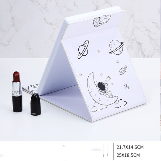 Espejo de Maquillaje Portátil con Luz LED Plegable - Image 16