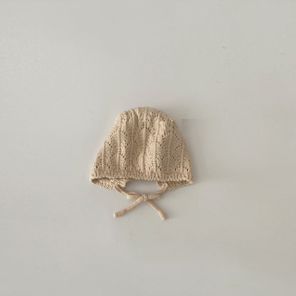 Gorro Tejido Transpirable con Cierre Ajustable para Recién Nacido