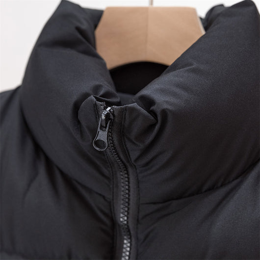 Chaleco Acolchado de Plumón para Mujer con Cuello Alto Grueso y Cálido - Image 19