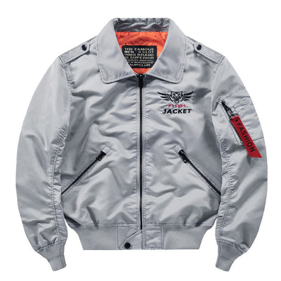 Chaqueta Bomber Casual de Hombre en Colores Sólidos - Image 4