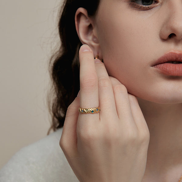 Aretes Anillo Cielo Estrellado - Inspiración Arte Vintage