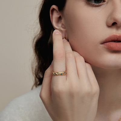 Aretes Anillo Cielo Estrellado - Inspiración Arte Vintage