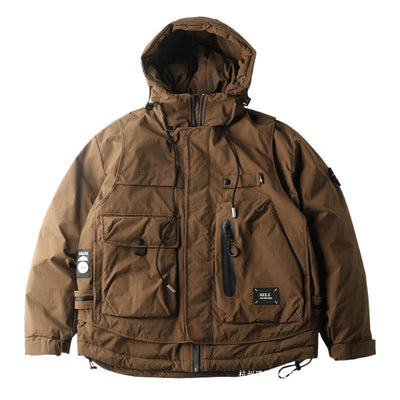 Chaqueta Acolchada de Trabajo Impermeable con Capucha y Múltiples Bolsillos - Image 5