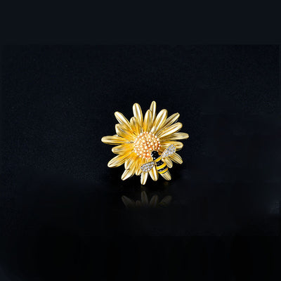 Broche Abeja y Margarita Elegante para Mujer - Image 13