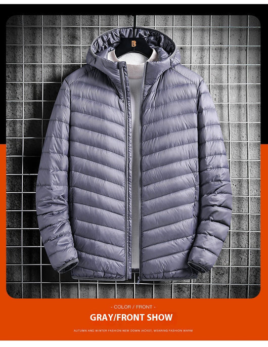 Chaqueta Ligera de Algodón con Capucha para Hombre - Image 25