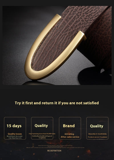 Cinturón de Cuero para Hombre con Hebilla Elegante - Estilo Ejecutivo - Image 13