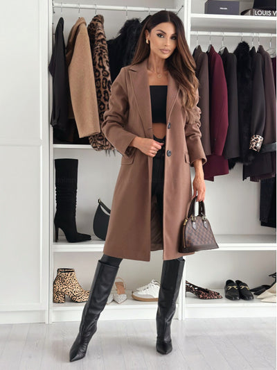 Abrigo de Lana Largo para Mujer - Elegancia Clásica de Invierno - Image 17