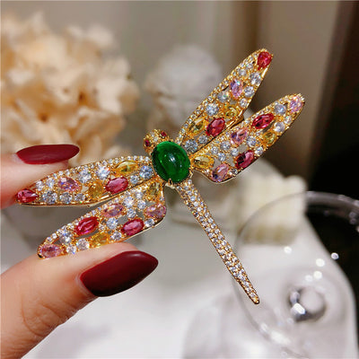 Broche Libélula de Circón Multicolor - Accesorio Elegante para Suéter - Image 3