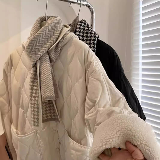 Abrigo Acolchado Mujer Estilo Holgado con Diseño Diamante Cosido - Image 2