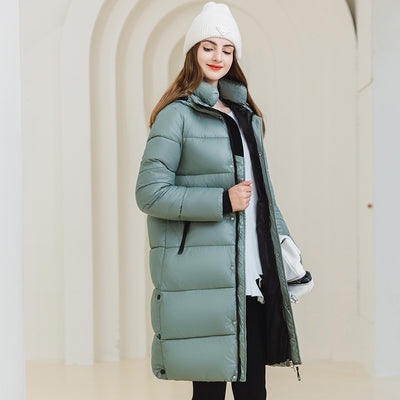 Abrigo Largo de Invierno con Capucha y Bolsillos - Chaqueta de Algodón para Mujer - Image 4