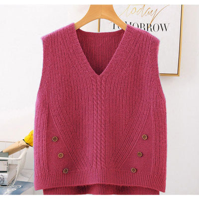 Chaleco Pullover con Cuello de Solapa para Mujer - Image 17