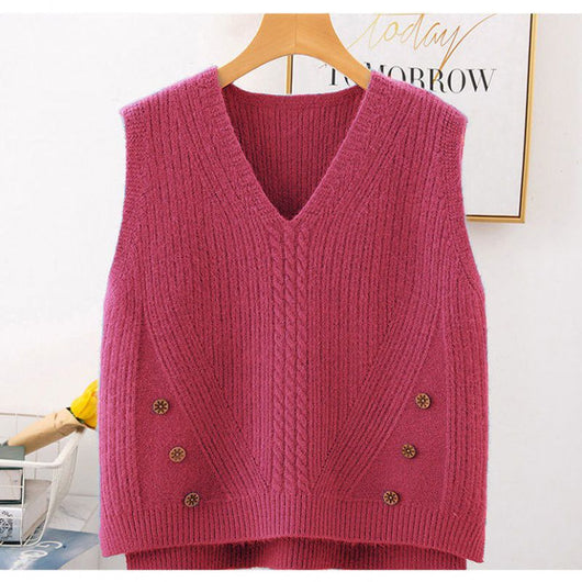 Chaleco Pullover con Cuello de Solapa para Mujer - Image 17