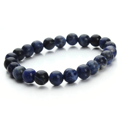 Pulsera de Cuentas de Aventurina Azul - Piedra Arenisca Redonda - Image 29