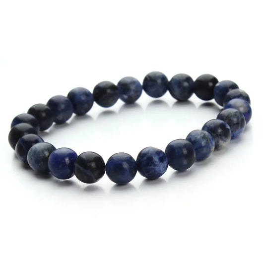 Pulsera de Cuentas de Aventurina Azul - Piedra Arenisca Redonda - Image 29