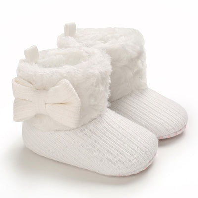 Botitas de Nieve para Bebés 0-1 Años con Diseño de Moño Tejido - Image 6