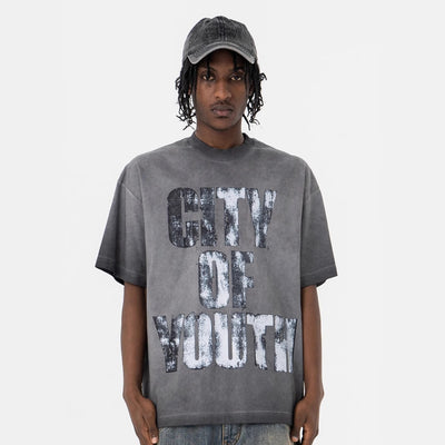 Camiseta Hombre Cuello Redondo Degradado Manga Corta