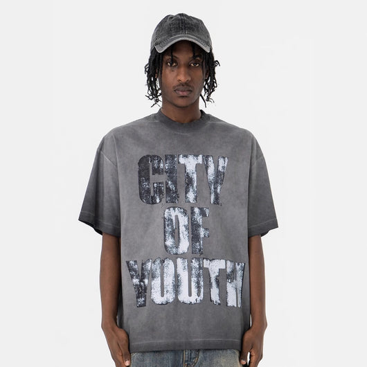 Camiseta Hombre Cuello Redondo Degradado Manga Corta