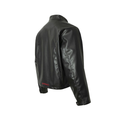 Chaqueta de Cuero Estilo Retro Americano con Detalles de Tartán - Image 17
