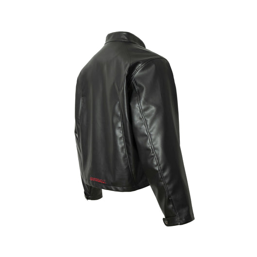 Chaqueta de Cuero Estilo Retro Americano con Detalles de Tartán - Image 17