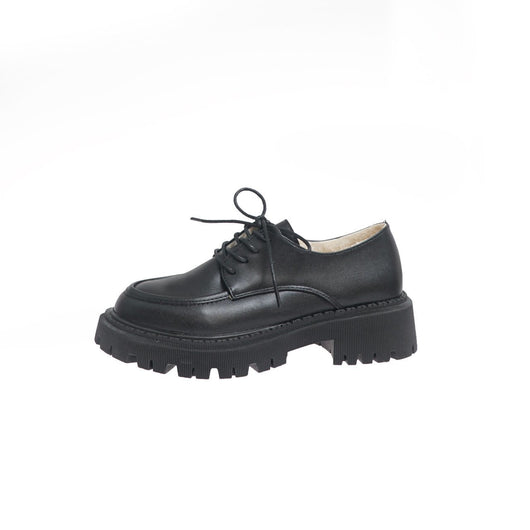 Zapatos de Cuero con Tacón Grueso y Suela Acolchada para Mujer - Image 3