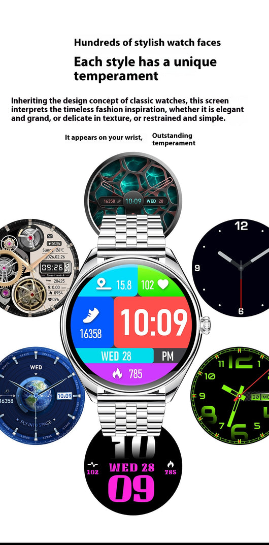 Reloj Inteligente Ultra Delgado 1.43" con Monitor Cardíaco, Oxígeno en Sangre y Llamadas Bluetooth - Image 16