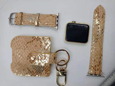 Correa de Cuero Estampado Leopardo para Apple Watch Series 3, 4, 5, 6 y SE - Image 2