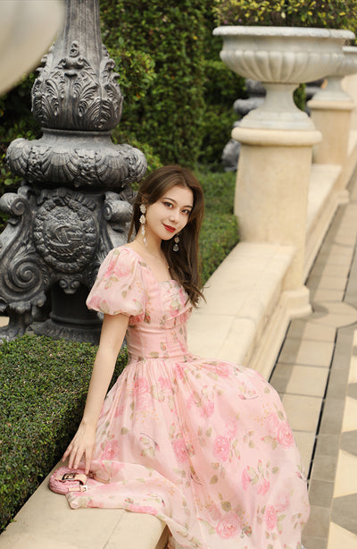 Vestido Fairy Vintage con Estampado y Cintura Ajustada - Image 6