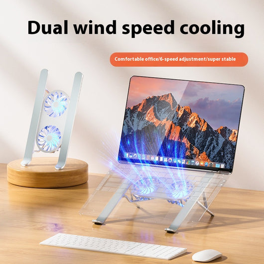 Soporte Ajustable de Aluminio para Laptop y Tablet con Ventiladores Duales - Image 5