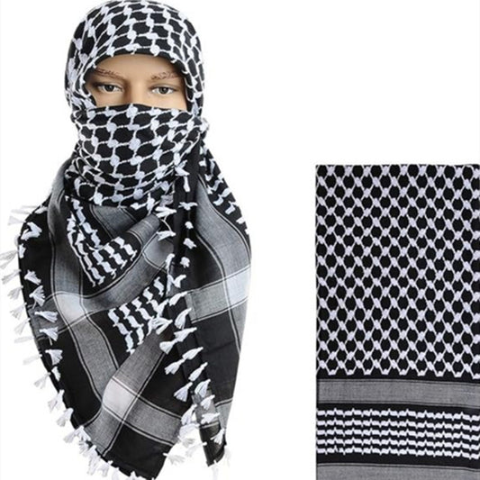 Pañuelo Cuadrado Saudí con Borlas
