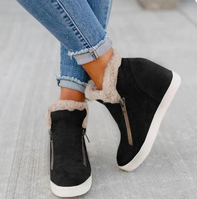 Botas Cálidas de Algodón Grueso con Suela Plana para Mujer - Image 9