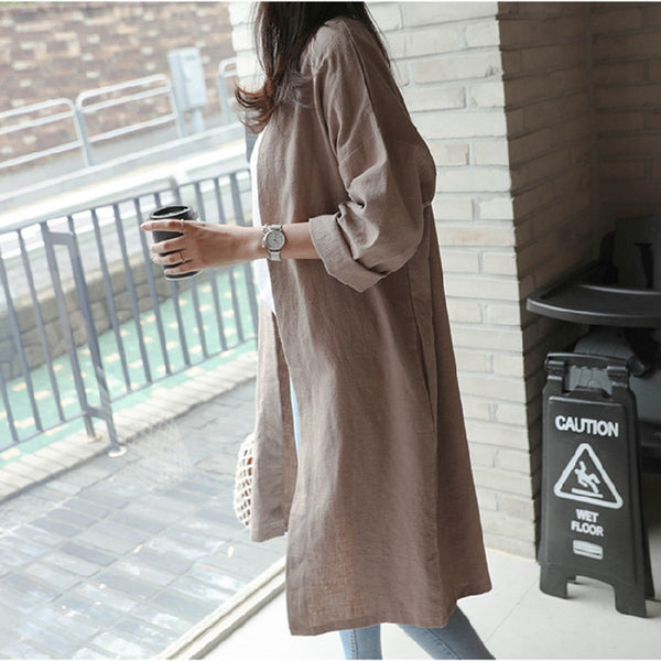 Cardigan Cuello Redondo Manga Larga Casual Cómodo