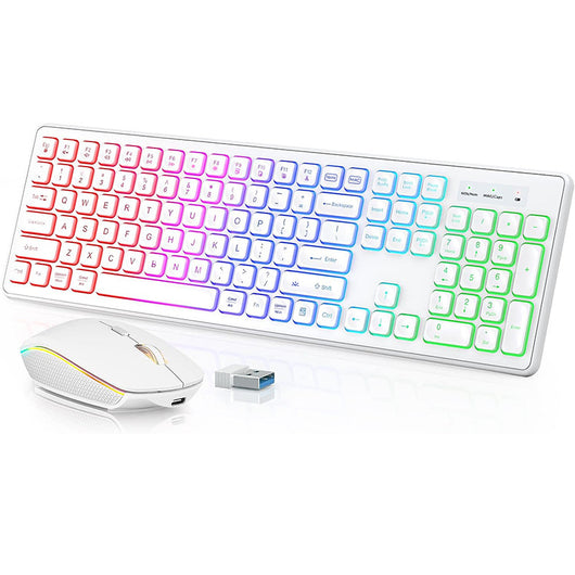 Teclado y Ratón Inalámbricos con Retroiluminación 24g Recargables - Image 4
