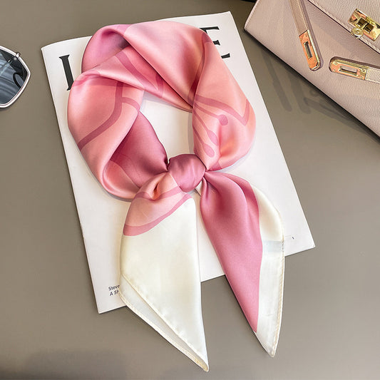 Pañuelo Decorativo Floral Versátil para Mujer - Bufanda Ligera Multiuso