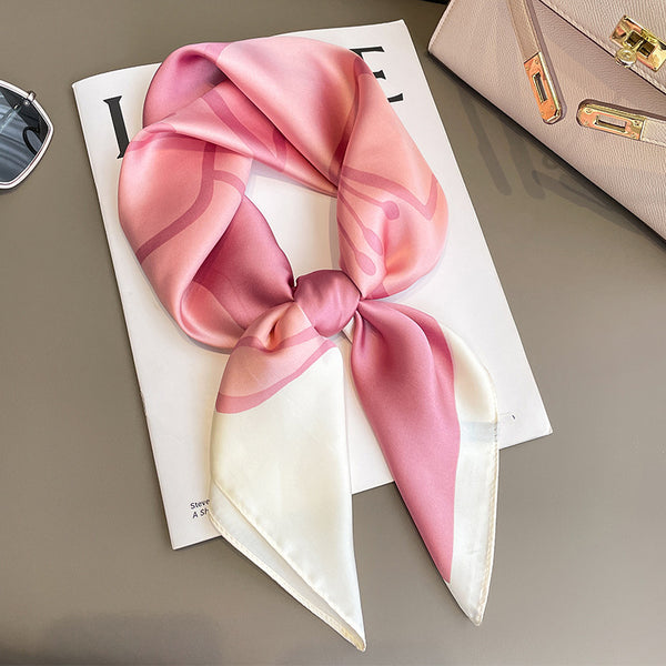 Pañuelo Decorativo Floral Versátil para Mujer - Bufanda Ligera Multiuso