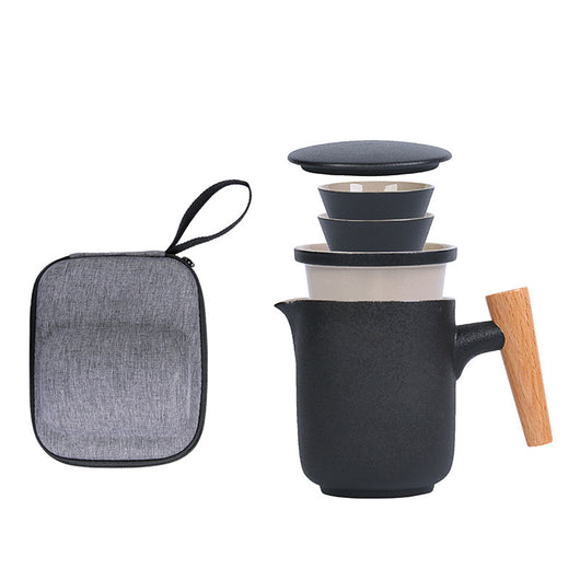 Juego de Té Portátil Cerámica Japonesa con Bolsa de Viaje - Image 4