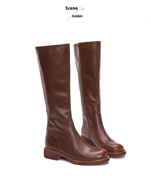 Botas Largas de Cuero Genuino Estilo Británico Retro - Image 26